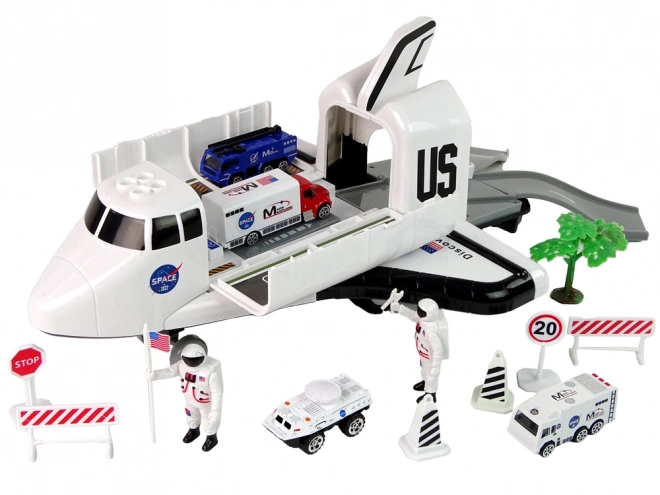 airplane and spaceship toy set with vehicles