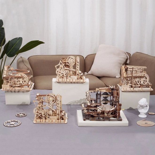 Robotime Rokr 3D Wooden Puzzle Marble Run: Night City