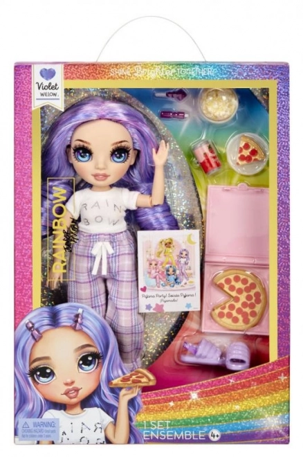 Rainbow High Junior Fashion Doll in Pajamas - Violet Willow