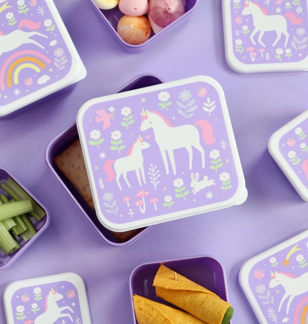 A little lovely company unicorn and rainbow snack box set