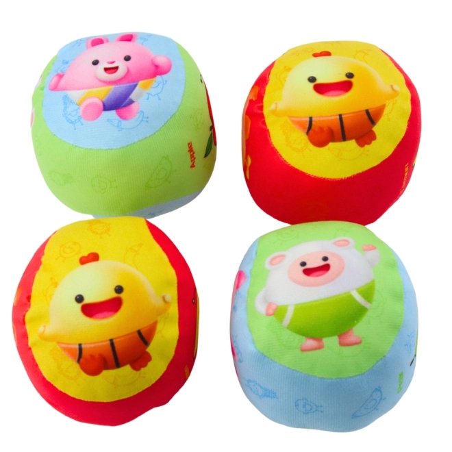Set di palline morbide per bambini con motivi di frutta
