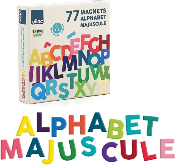 Vilac Wooden Magnetic Alphabet Uppercase Letters