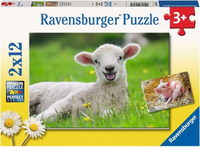 Twee schattige puzzels in één verpakking