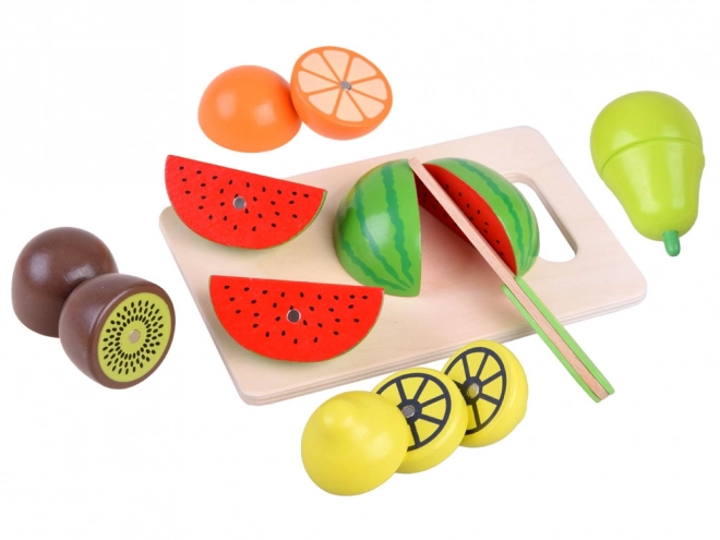 Large Wooden Fruits and Vegetables Set for Cutting