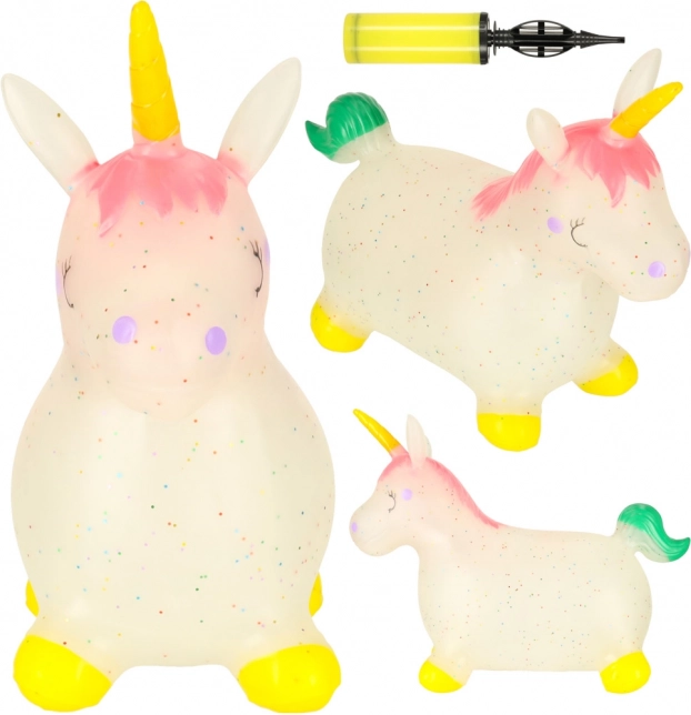 Bouncing Toy for Kids with Pump - Rubber Unicorn