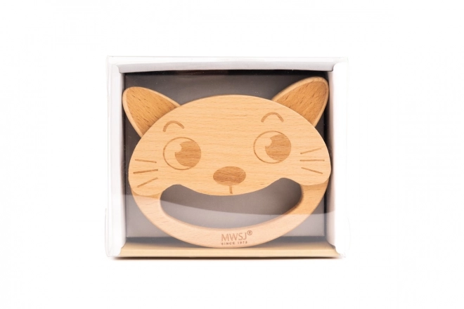 Wooden Rattle Cat