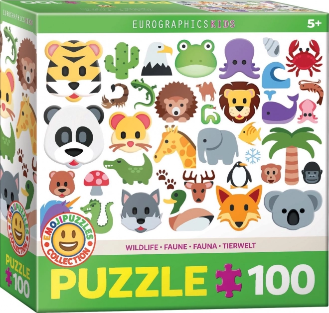 Eurographics Puzzle Emoji Animals 100 Pieces