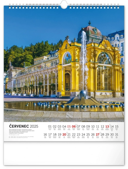 Wall Calendar Czech Republic 2025