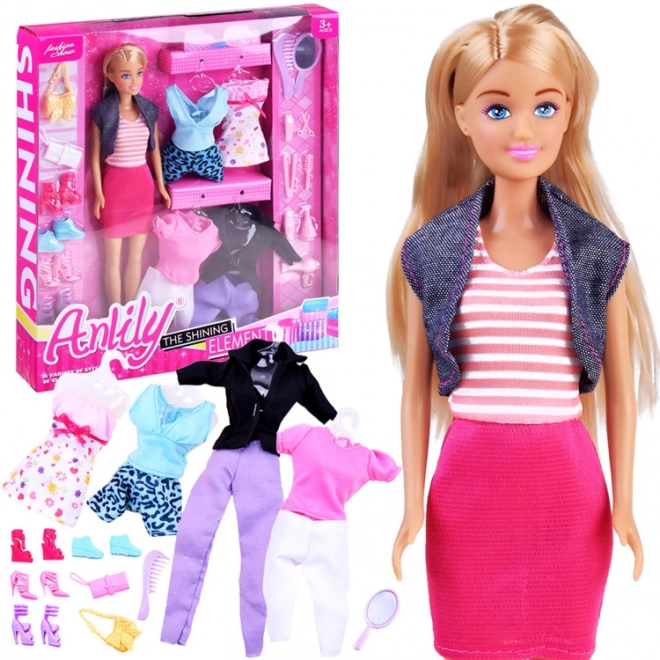 Doll with Clothes and Accessories