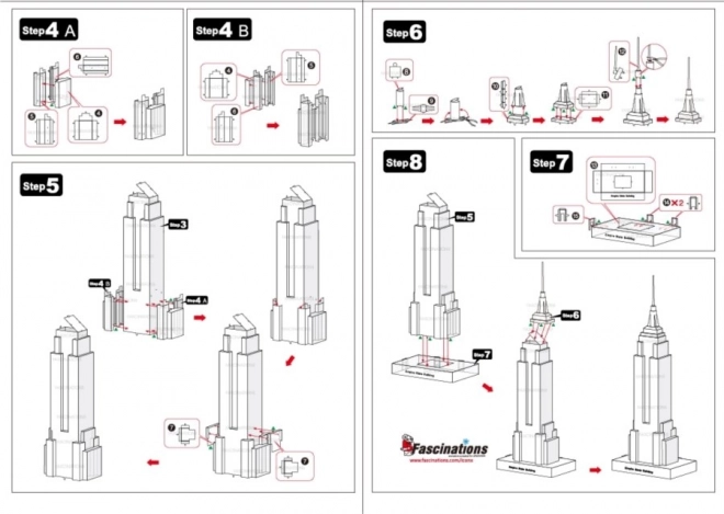 3D metalen model Empire State Building METAL EARTH