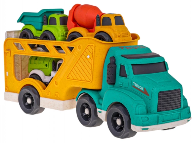 Eco Car Transporter Set with Toy Cars