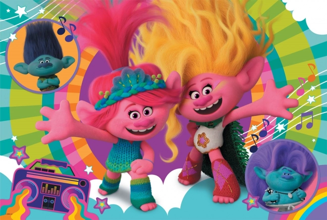 Double-Sided Puzzle TROLLS 3: Happy Troll Day Super Maxi 24 Pieces