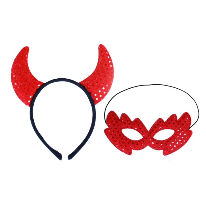 Devil Horns and Mask Set for Adults