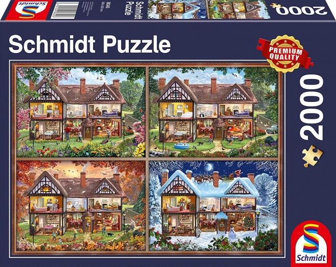 Schmidt Puzzle Four Seasons Cottage 2000 Pieces