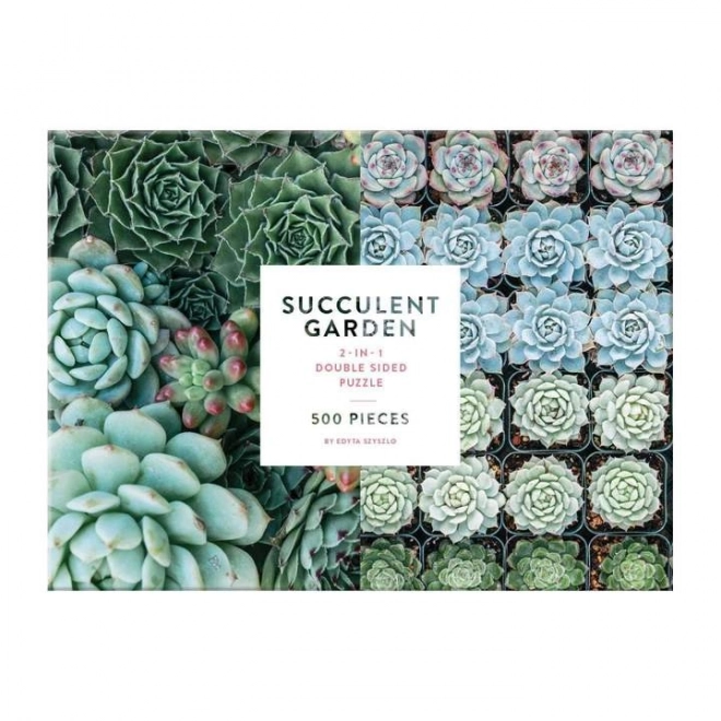 Galison Succulents Double-Sided Puzzle 500 Pieces