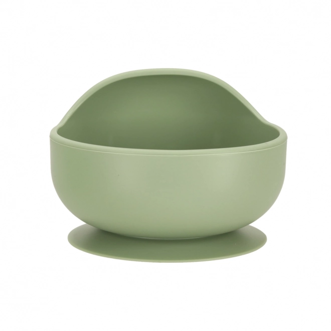 Set of silicone dishes for kids owl military green