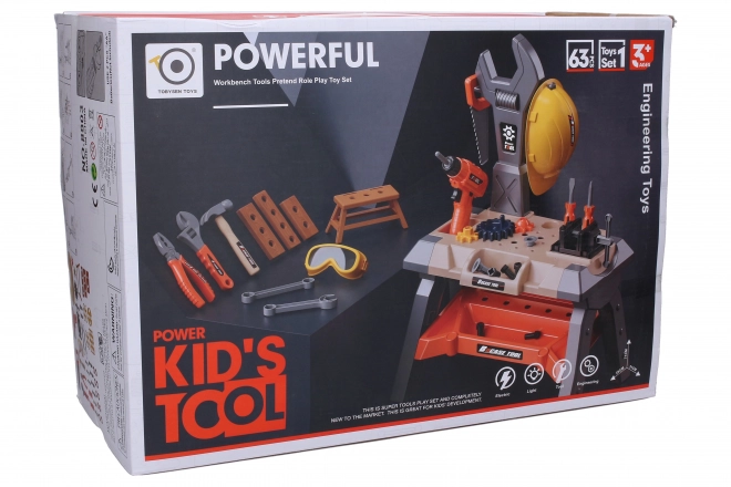 Workbench with Tools for Kids