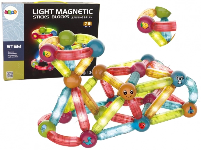 Magnetic Light-Up Educational Building Blocks Set