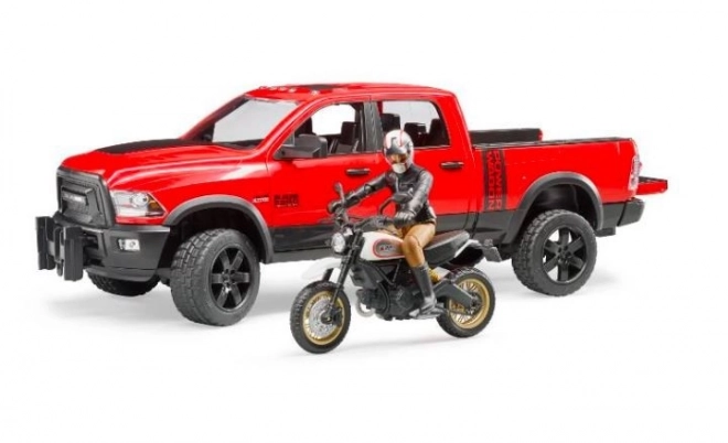 Off-Road Truck with Ducati Motorcycle