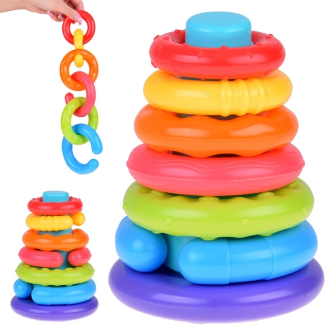 Sensory Rainbow Stacking Discs for Children