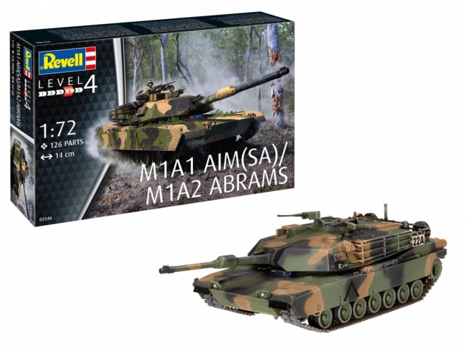 Plastic Model of M1A2 Abrams Tank 1/72 Scale