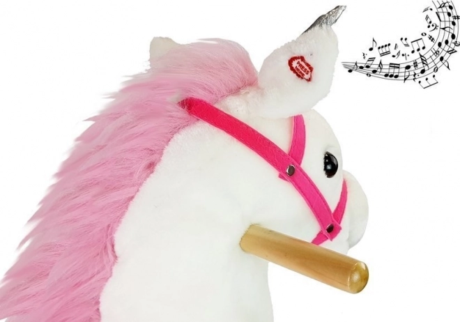 White Unicorn Rocking Horse with Sounds