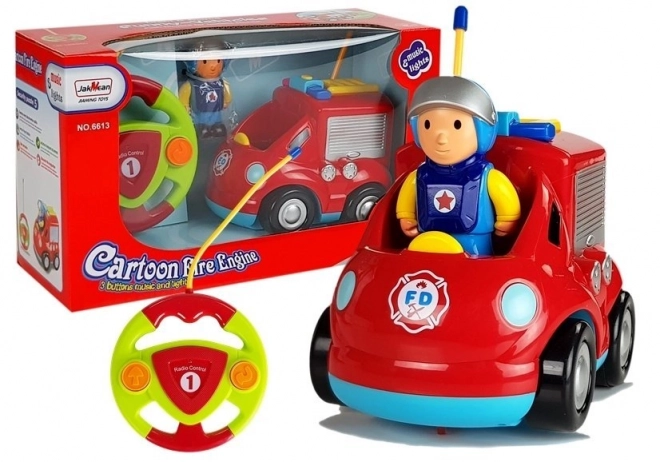 Remote Control Fire Truck with Steering Wheel