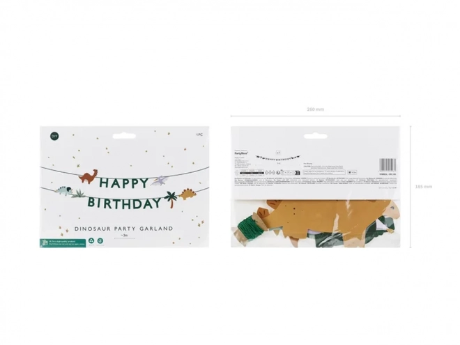 Dinosaur Happy Birthday Banner