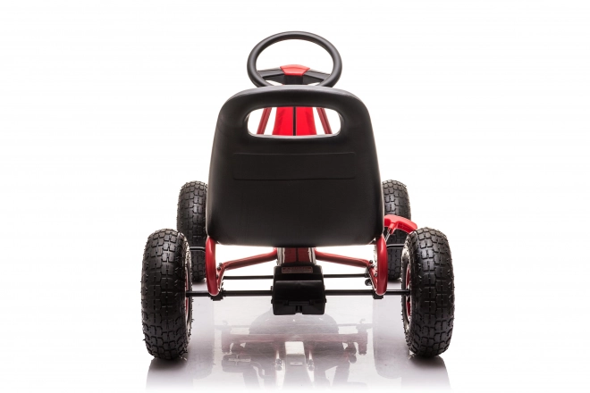 Pedal Go-Kart AIR Red for Kids with Hand Brake and Adjustable Seat