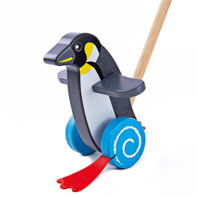 Baby Wooden Push Along Penguin