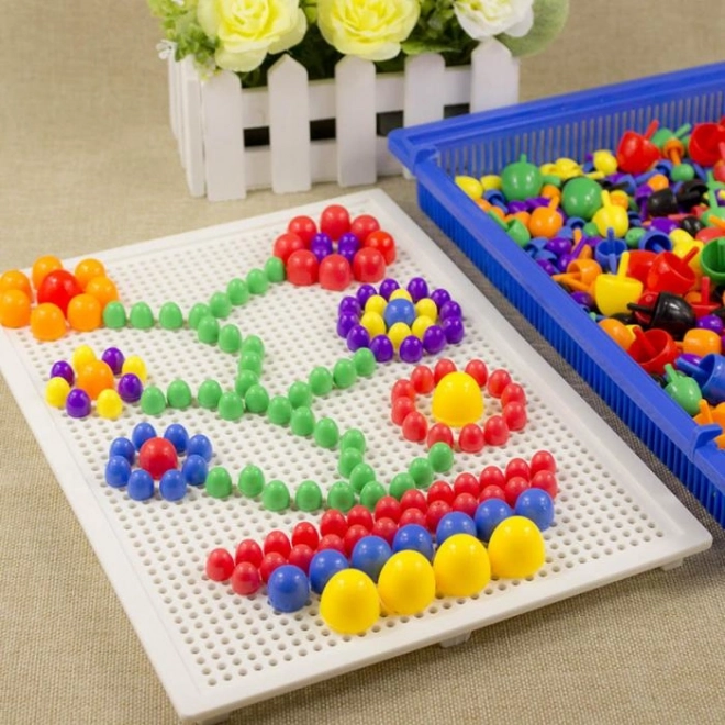 Colorful Pegboard Puzzle Set