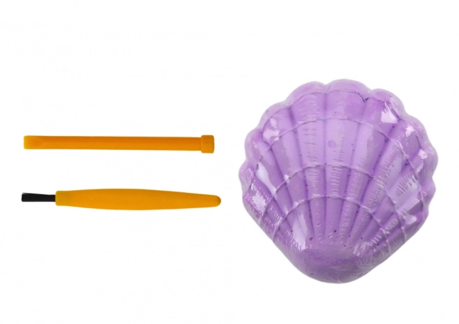 Archaeological Set Mermaid in Shell with Chisel and Brush