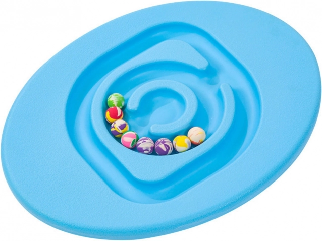 Sensorial balancing board for children with rubber balls blue