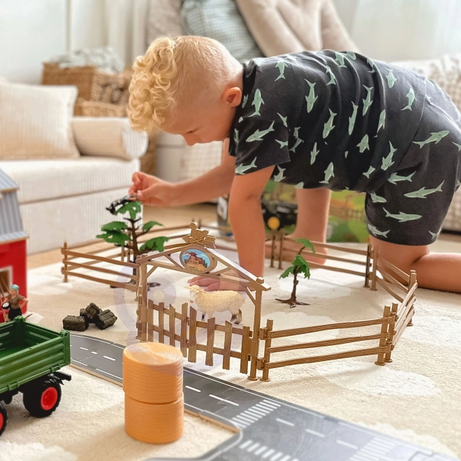 Woopie mini farm készlet - traktor és gazdaság kiegészítővel