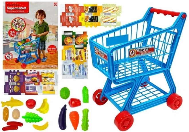 Children's Shopping Cart with Accessories