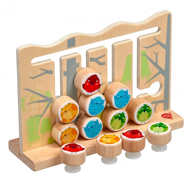 Wooden Motor Skills Game - Birds and Cats