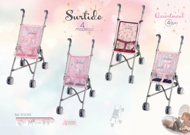 Foldable Doll Stroller Daniela - 56 cm