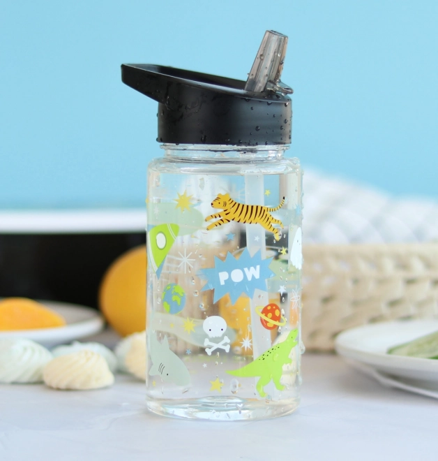 A little lovely company space-themed kids' water bottle