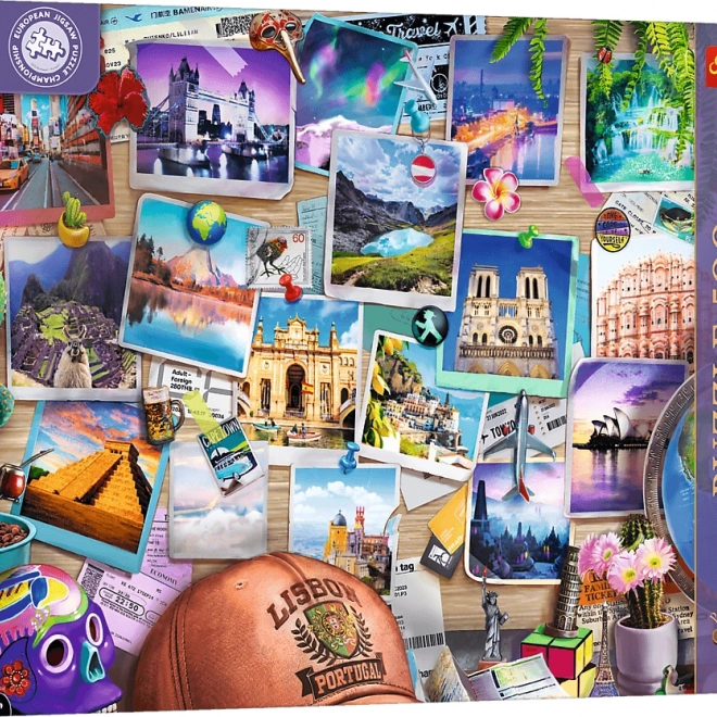Puzzle TREFL Premium Plus Tempo del T: Ricordi di Viaggio 500 Pezzi