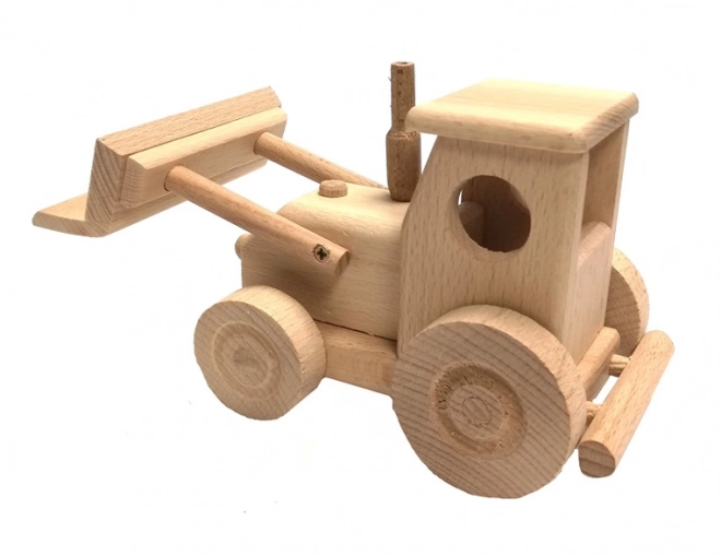 Wooden Tractor with Blade