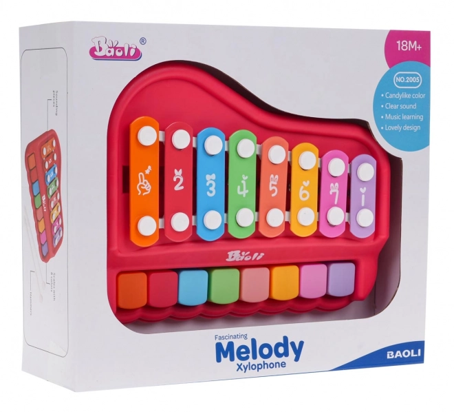 Red Piano and Xylophone Set