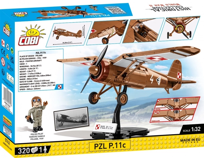 PZL P.11c Historical Fighter Building Set