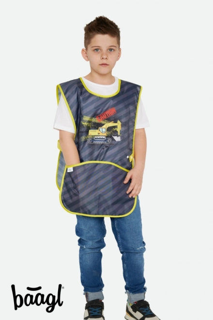 Children's Apron with Excavator Design