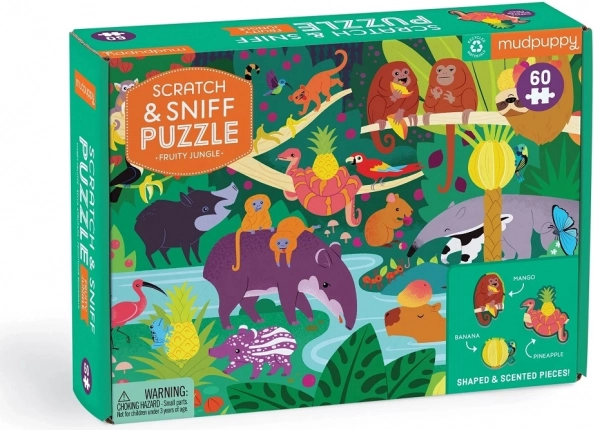 Scratch & Sniff: banana, ananas in mango
