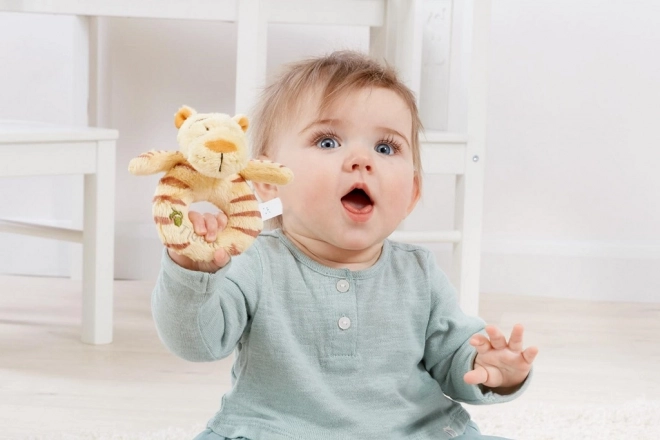 Rainbow Plush Rattle Tiger