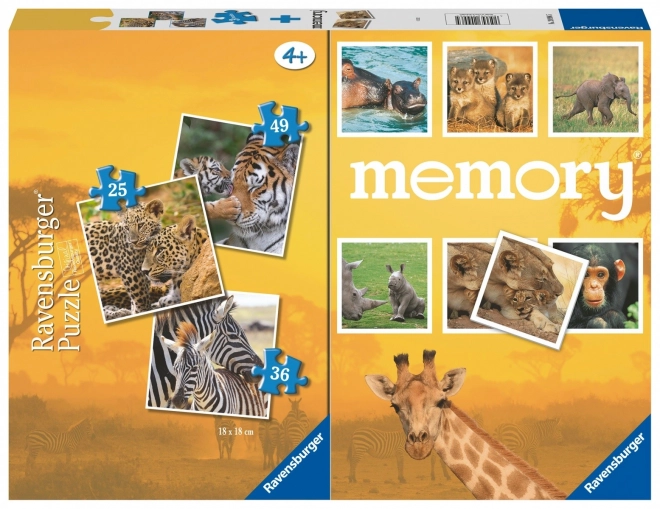 Ravensburger Wild Animals Puzzle and Memory Game