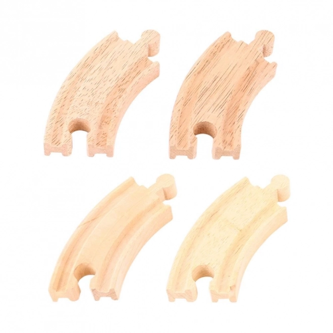 Bigjigs Rail Short Curved Tracks 10 cm - 4 pcs