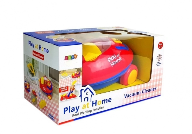 Red and Yellow Toy Vacuum Cleaner with Lights and Sounds