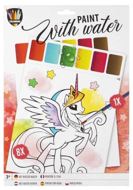 Water Magic Coloring Book with Brush