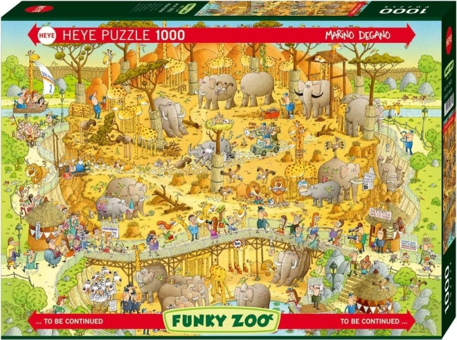 Heye Puzzle Crazy Zoo: African Exhibit 1000 Pieces